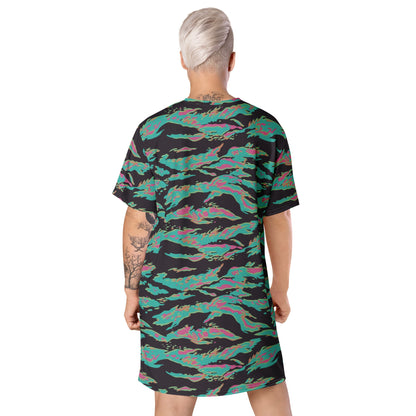 Miami Tiger Stripe CAMO T-shirt dress - Womens T-Shirt Dresses