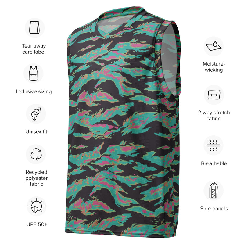 Tiger Stripe Miami CAMO Unisex Basketball Jersey