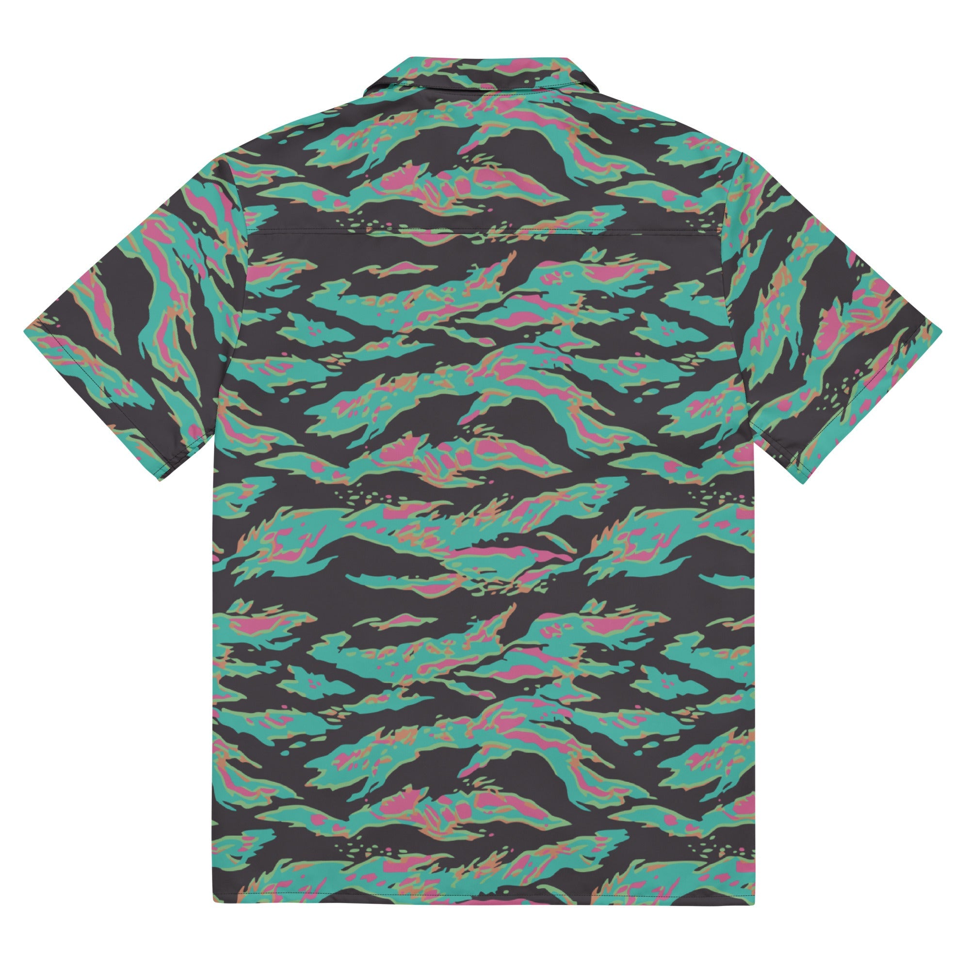 CAMO HQ - Tiger Stripe Miami CAMO Unisex Short-Sleeve Button Shirt