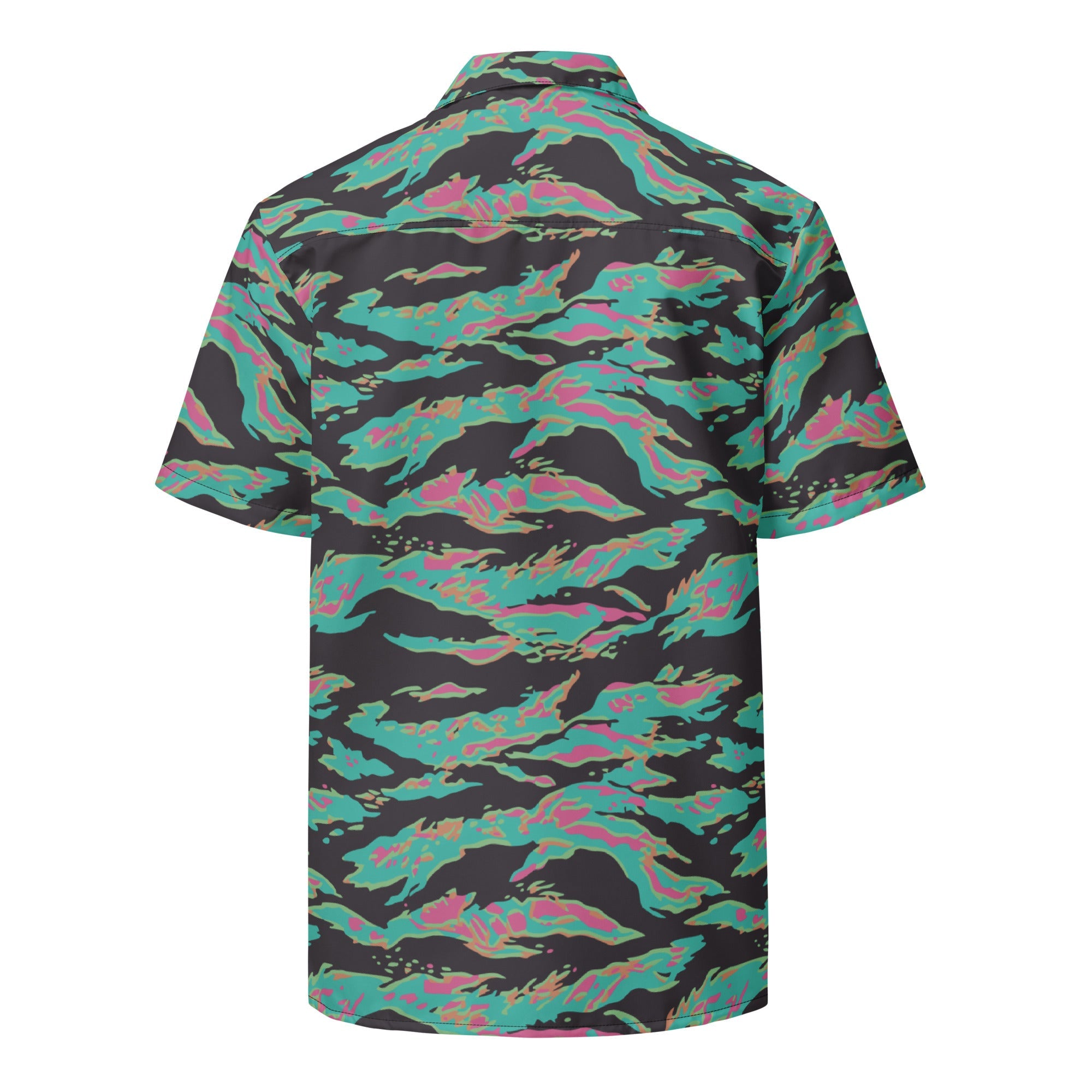 CAMO HQ - Miami Tiger Stripe CAMO Unisex Short-Sleeve Button Shirt