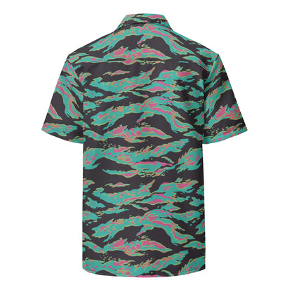 Miami Tiger Stripe CAMO Unisex button shirt - Button Shirts
