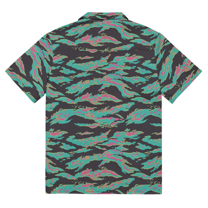 Miami Tiger Stripe CAMO Unisex button shirt - Button Shirt