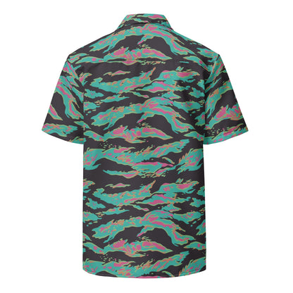 Miami Tiger Stripe CAMO Unisex button shirt - Button Shirt