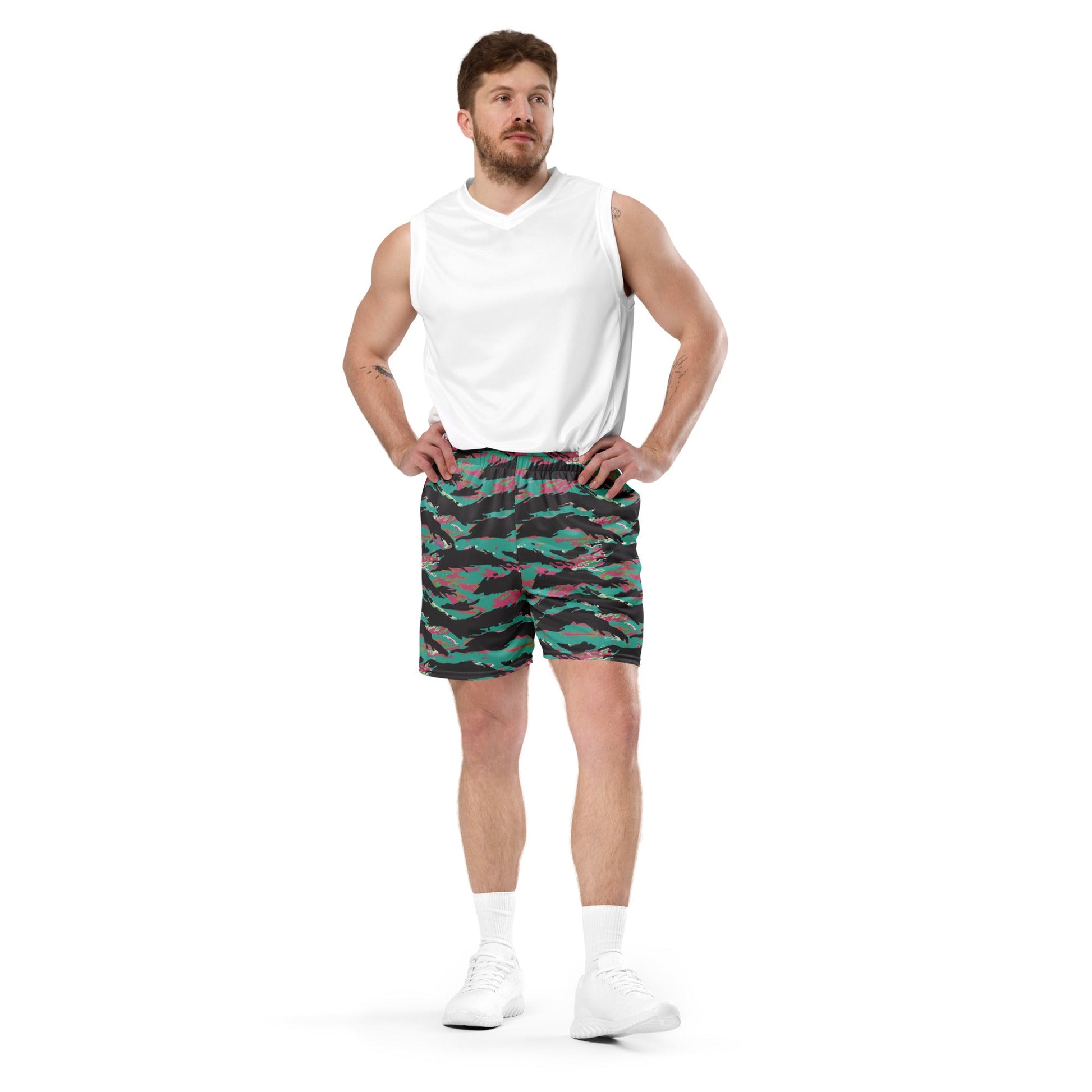 Miami Tiger Stripe CAMO Unisex mesh shorts - Mesh Shorts