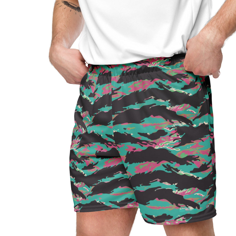 Tiger Stripe Miami CAMO Unisex Mesh Shorts