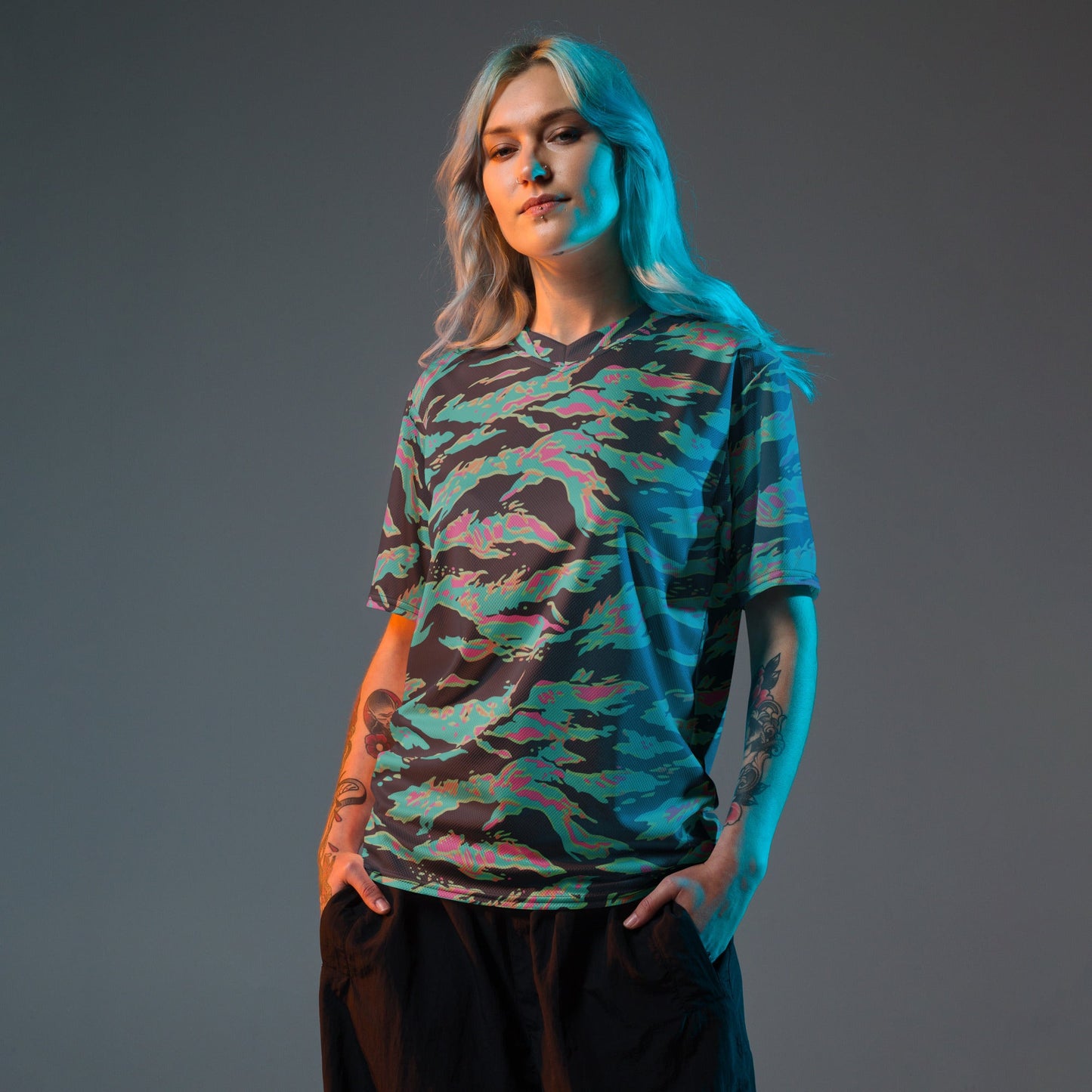 Miami Tiger Stripe CAMO unisex sports jersey - Sports Jerseys