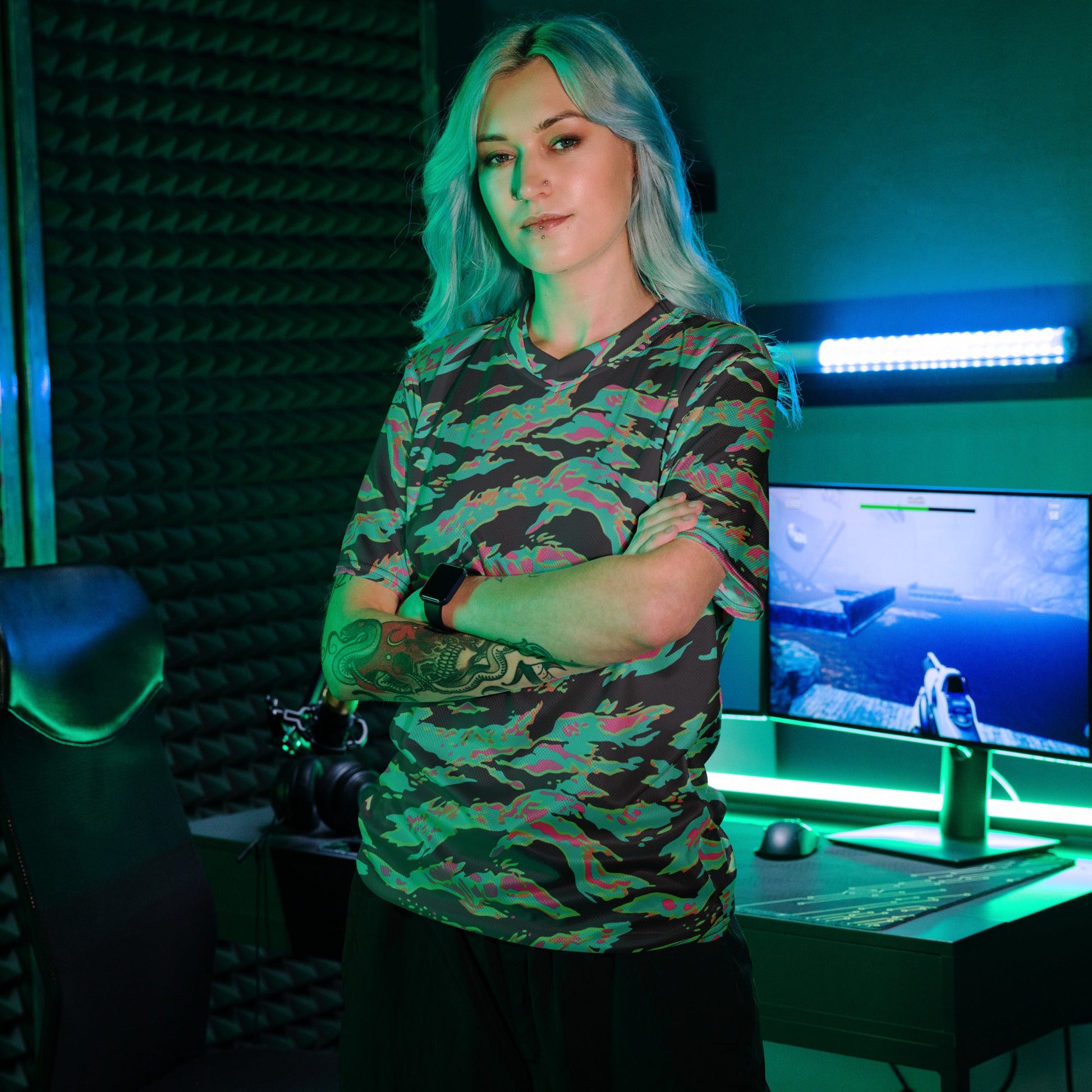 Miami Tiger Stripe CAMO unisex sports jersey - Sports Jerseys