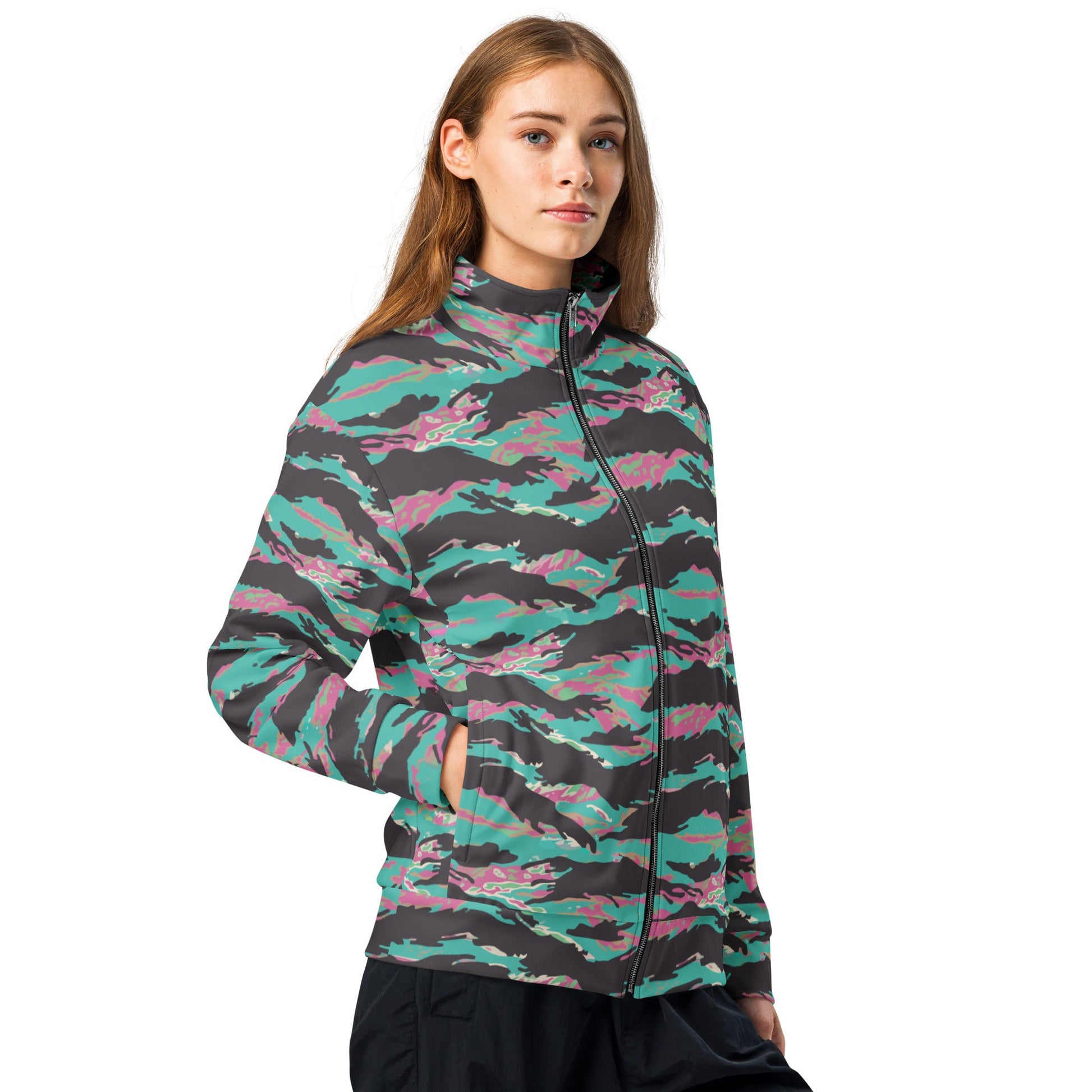Miami Tiger Stripe CAMO Unisex track jacket - Track Jackets