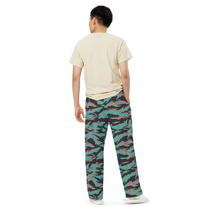 Miami Tiger Stripe CAMO unisex wide-leg pants