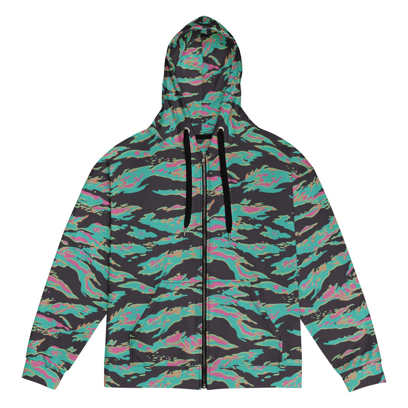 Tiger Stripe Miami CAMO Unisex Zip Hoodie - 2XS