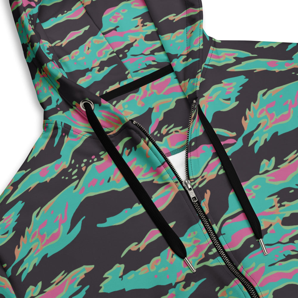 Miami Tiger Stripe CAMO Unisex zip hoodie - Zip Hoodie