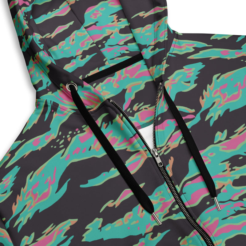 Tiger Stripe Miami CAMO Unisex Zip Hoodie