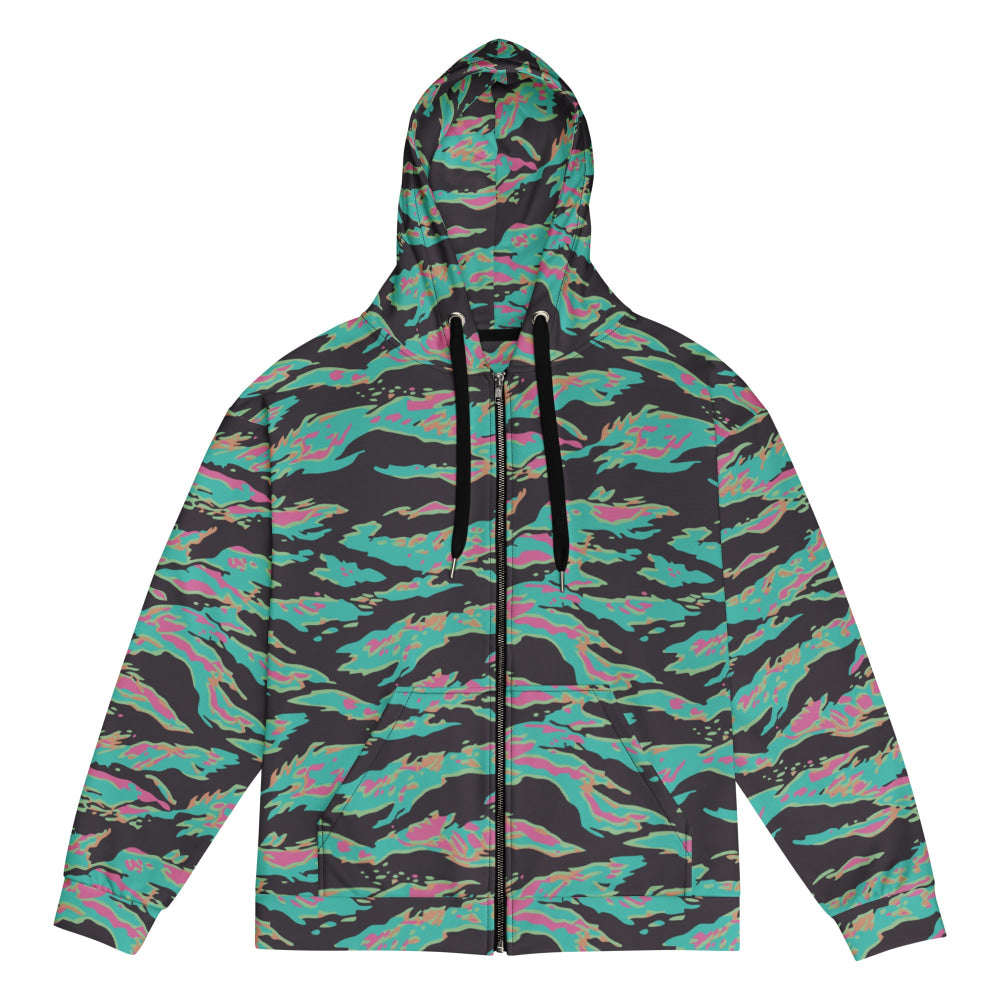 Miami Tiger Stripe CAMO Unisex zip hoodie - Zip Hoodie