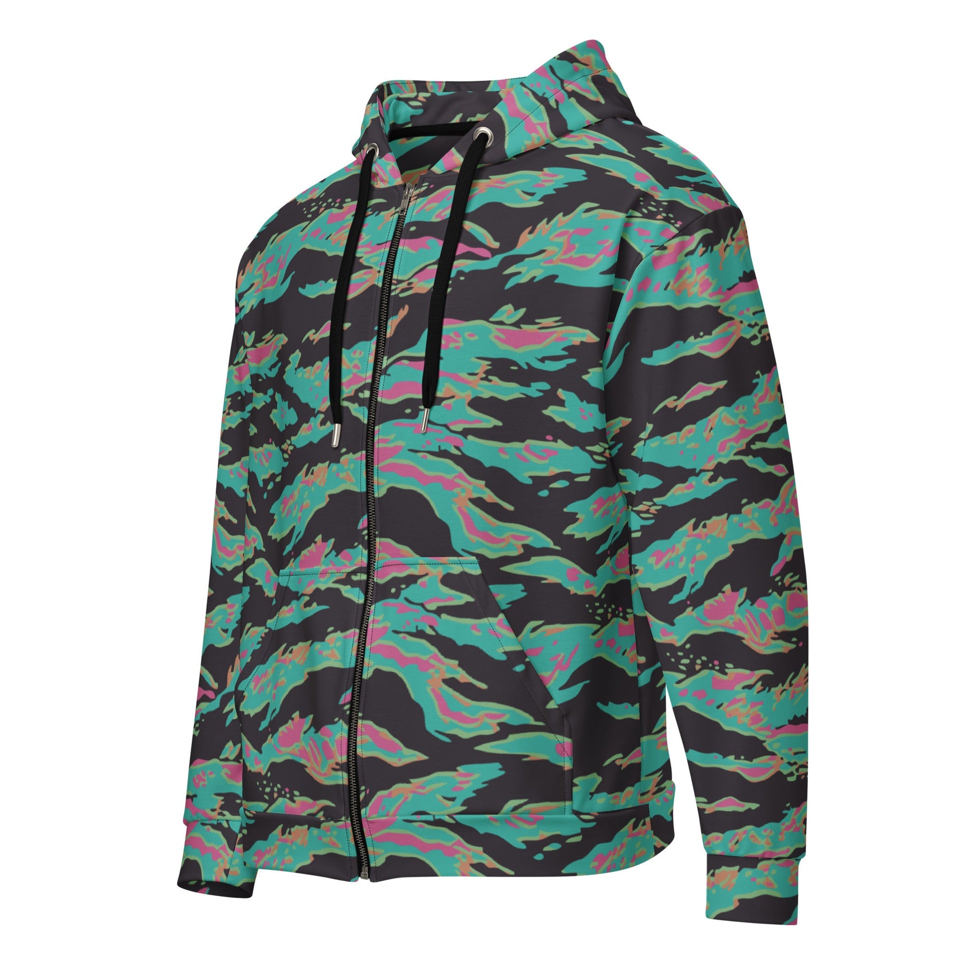 Miami Tiger Stripe CAMO Unisex zip hoodie - Zip Hoodies