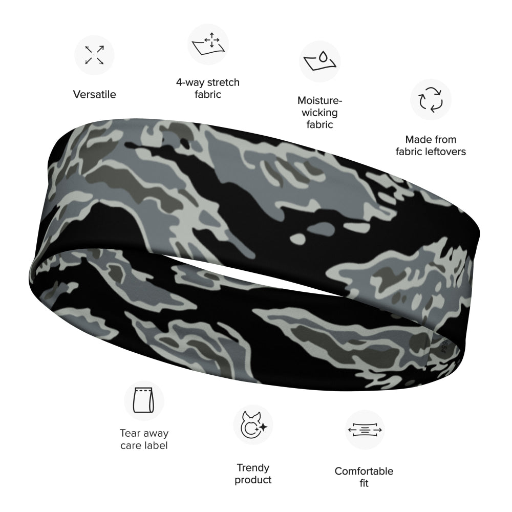 Miami Tiger Stripe Urban Grey CAMO Headband - M