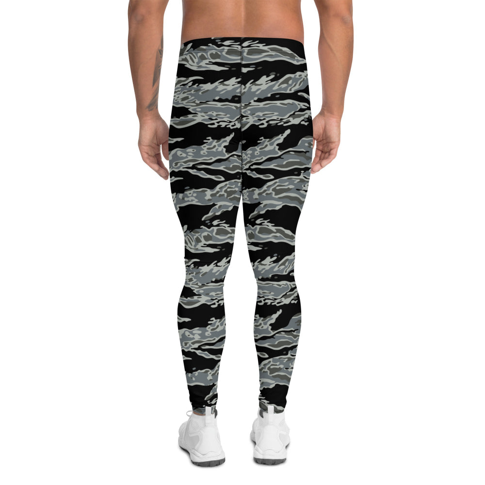 Miami Tiger Stripe Urban Grey CAMO Men’s Leggings - Mens