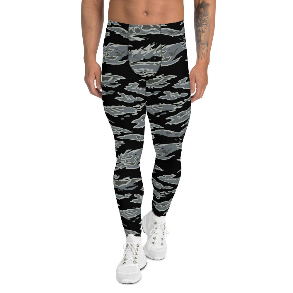 Miami Tiger Stripe Urban Grey CAMO Men’s Leggings - XS - Mens