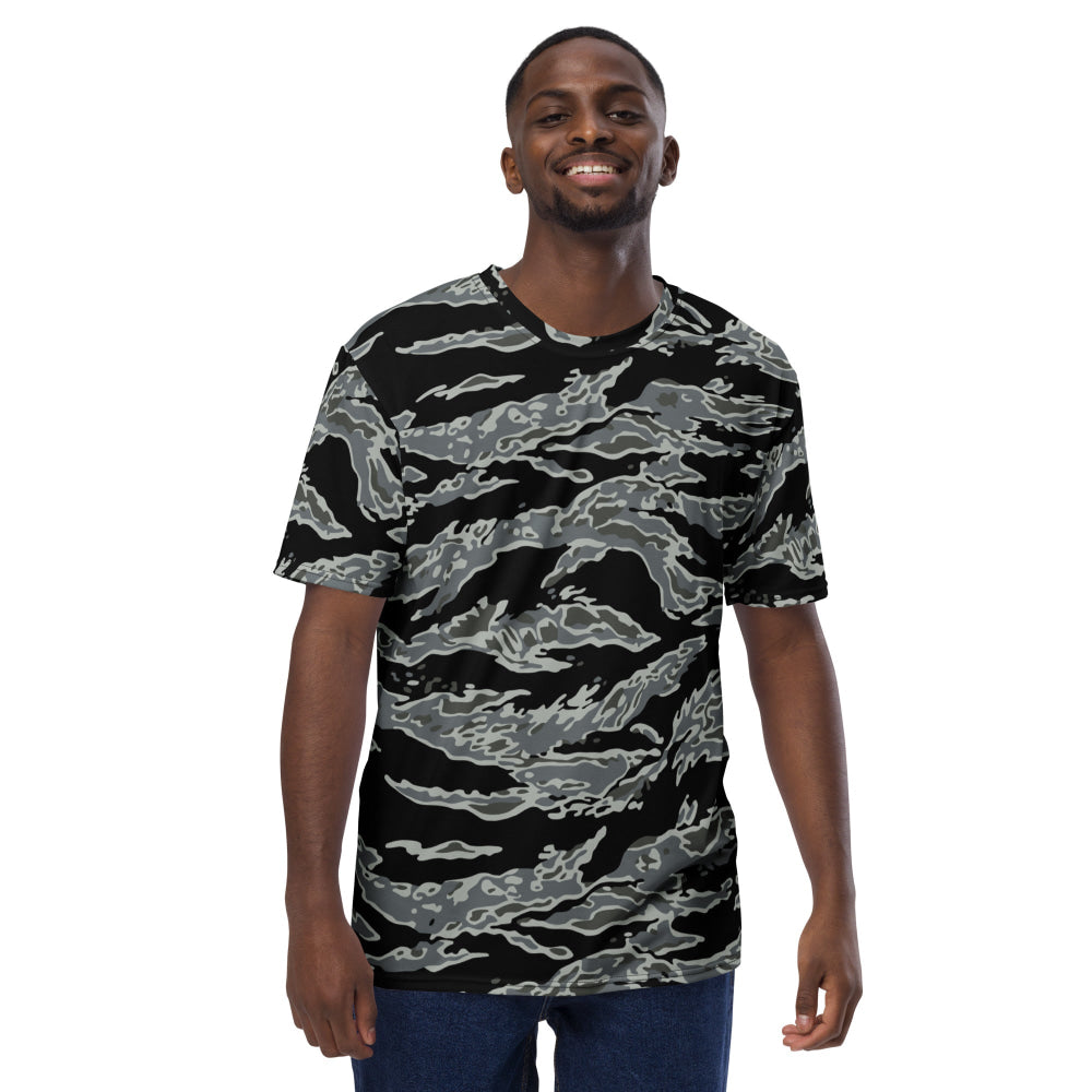 Miami Tiger Stripe Urban Grey CAMO Men’s t-shirt - Mens T-Shirt