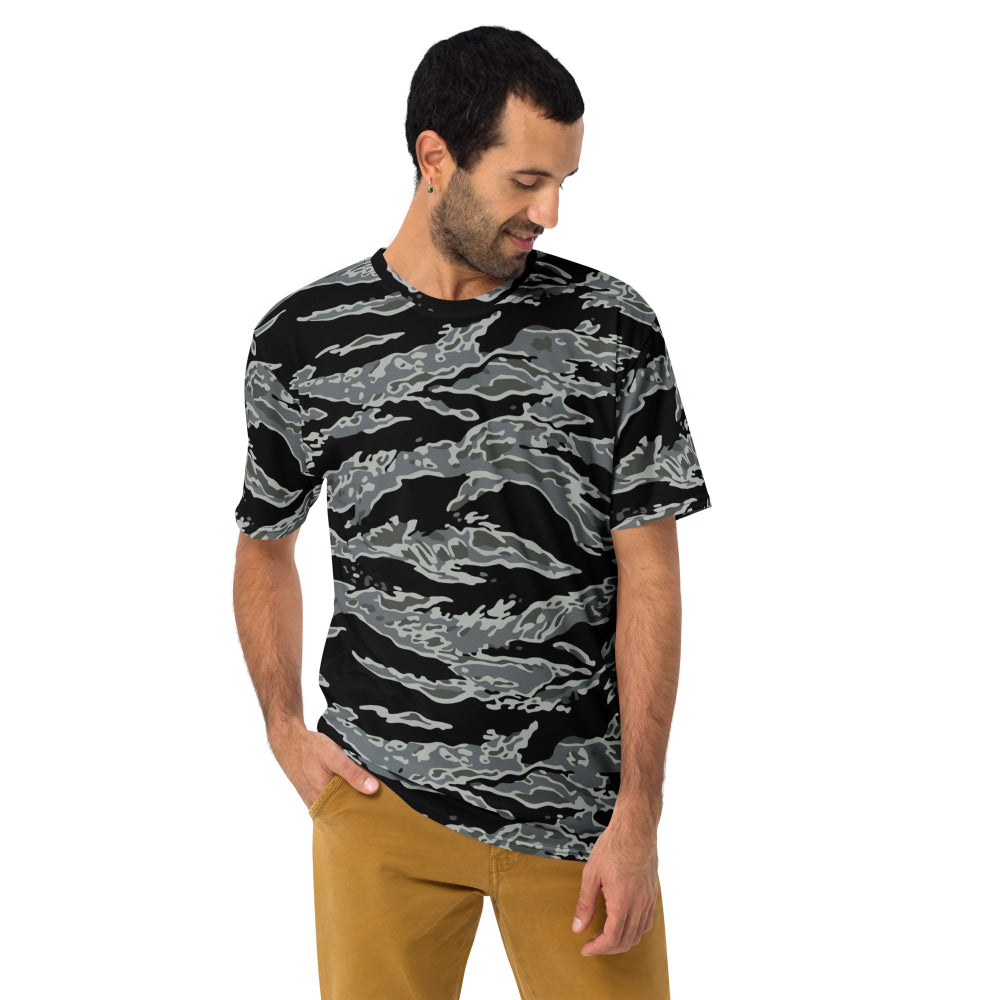 Miami Tiger Stripe Urban Grey CAMO Men’s t-shirt - Mens T-Shirt