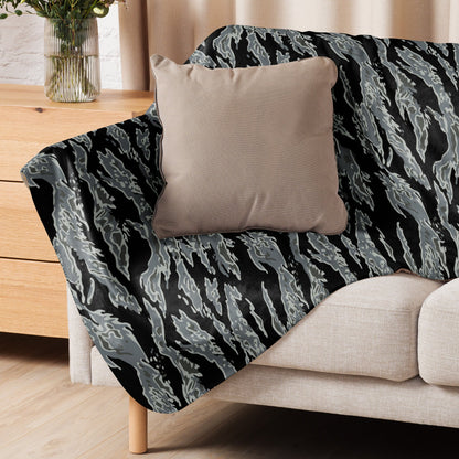 Miami Tiger Stripe Urban Grey CAMO Sherpa blanket - Blanket