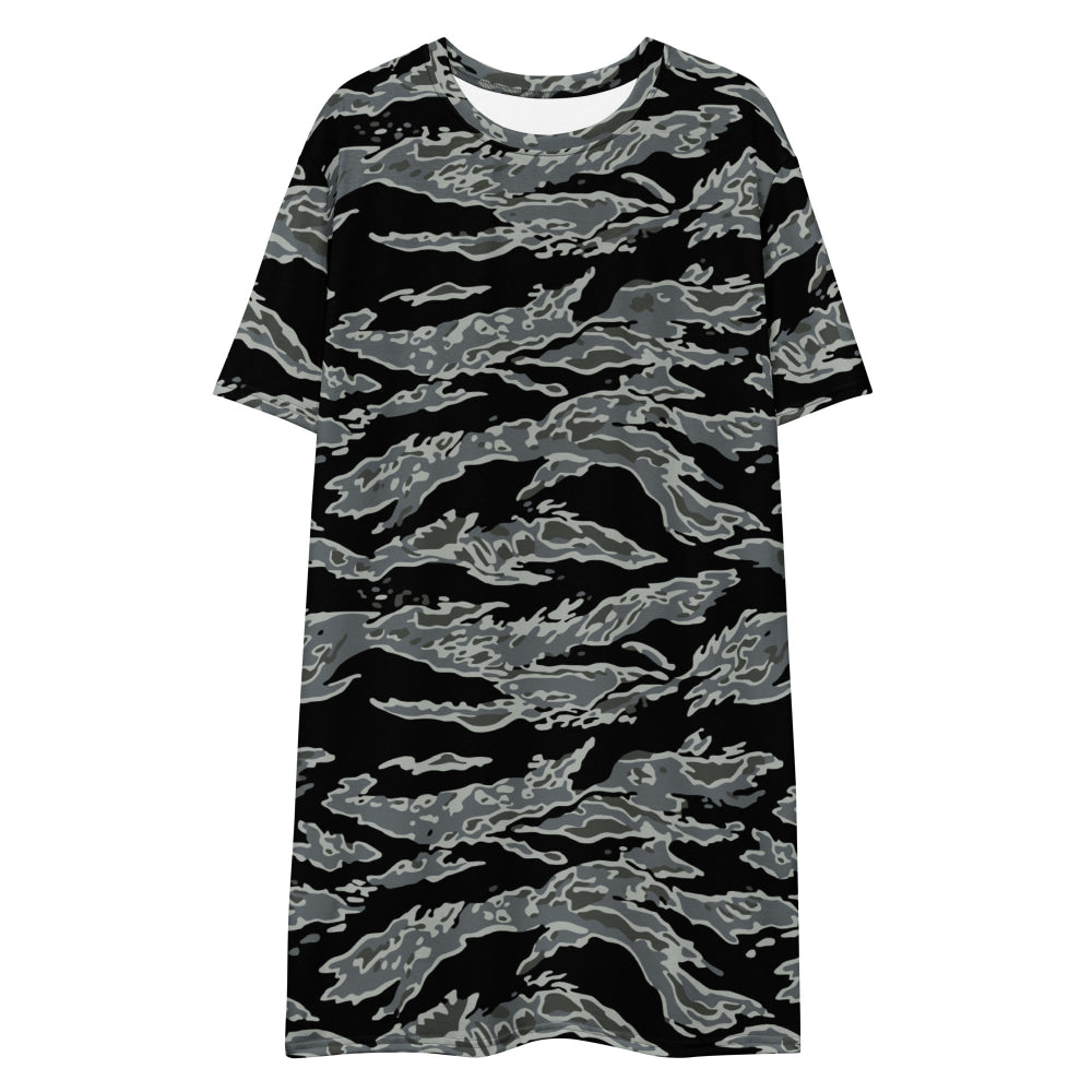 Miami Tiger Stripe Urban Grey CAMO T-shirt dress - Womens T-Shirt Dress