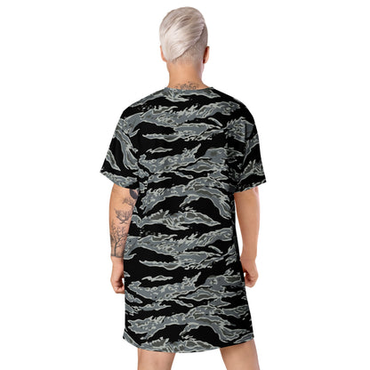 Miami Tiger Stripe Urban Grey CAMO T-shirt dress - Womens T-Shirt Dress