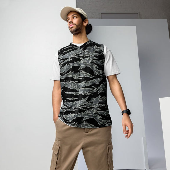 Miami Tiger Stripe Urban Grey CAMO unisex basketball jersey - 2XS