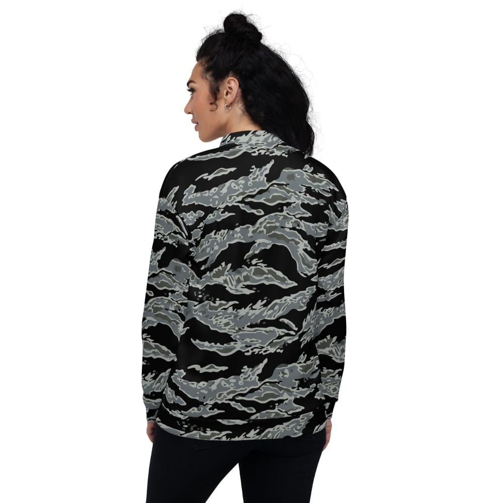 Miami Tiger Stripe Urban Grey CAMO Unisex Bomber Jacket