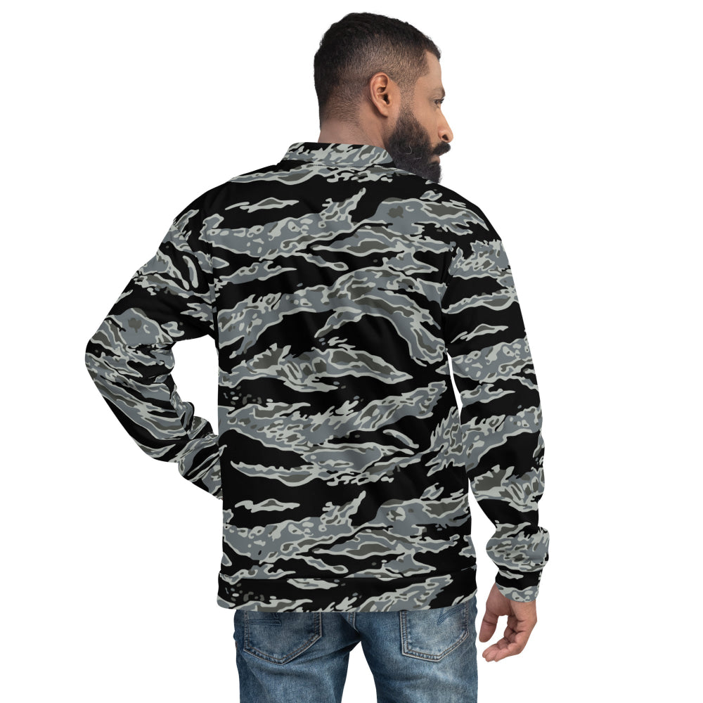 Miami Tiger Stripe Urban Grey CAMO Unisex Bomber Jacket