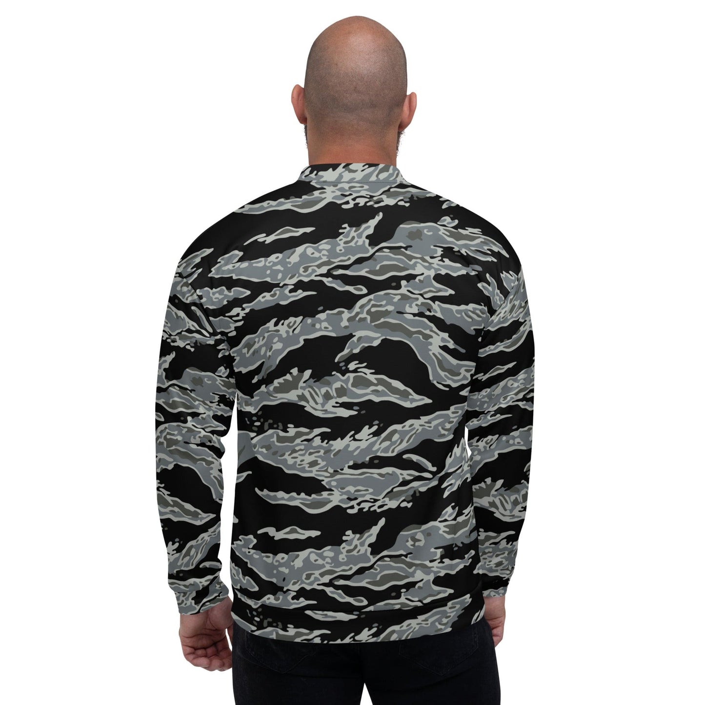 Miami Tiger Stripe Urban Grey CAMO Unisex Bomber Jacket