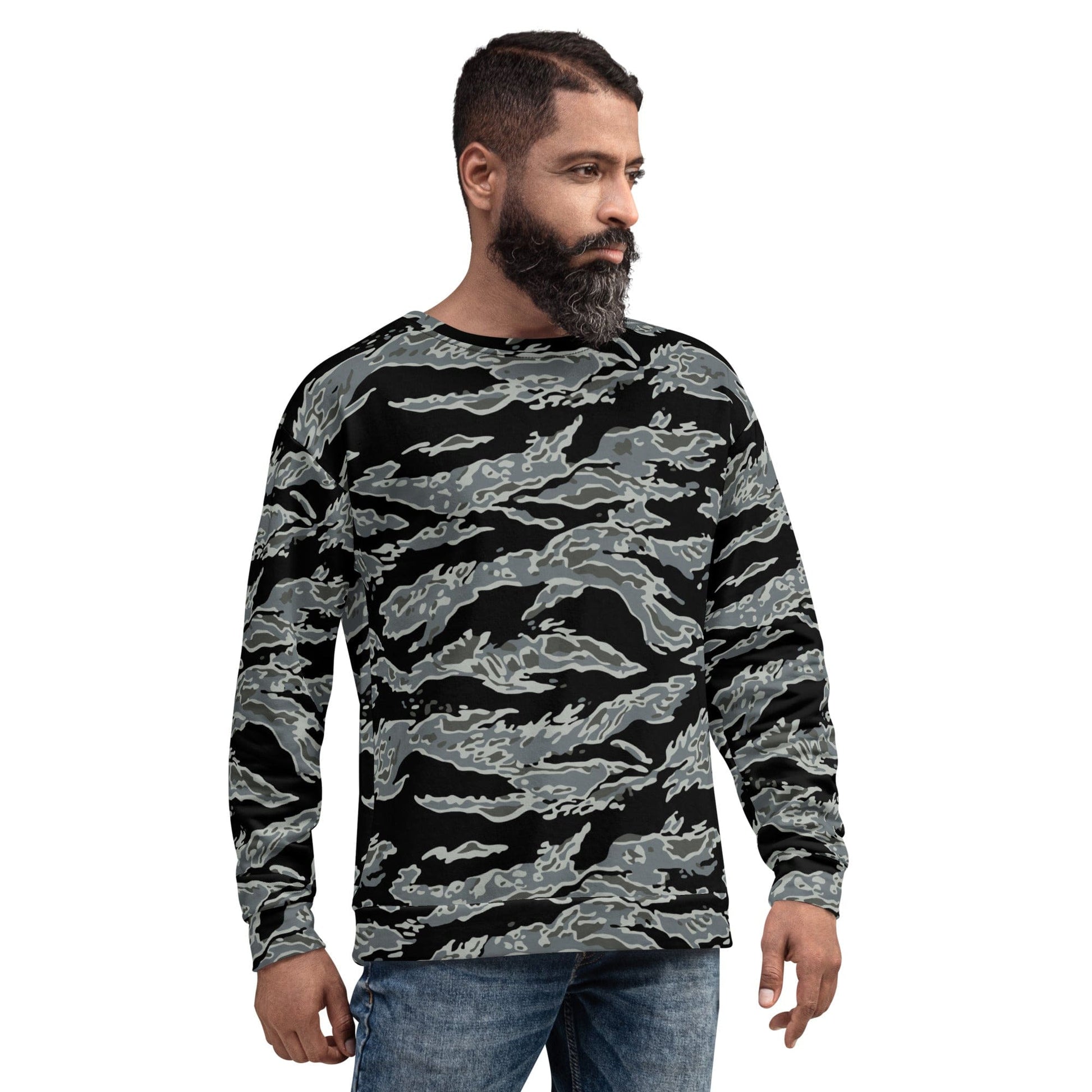 Miami Tiger Stripe Urban Grey CAMO Unisex Sweatshirt