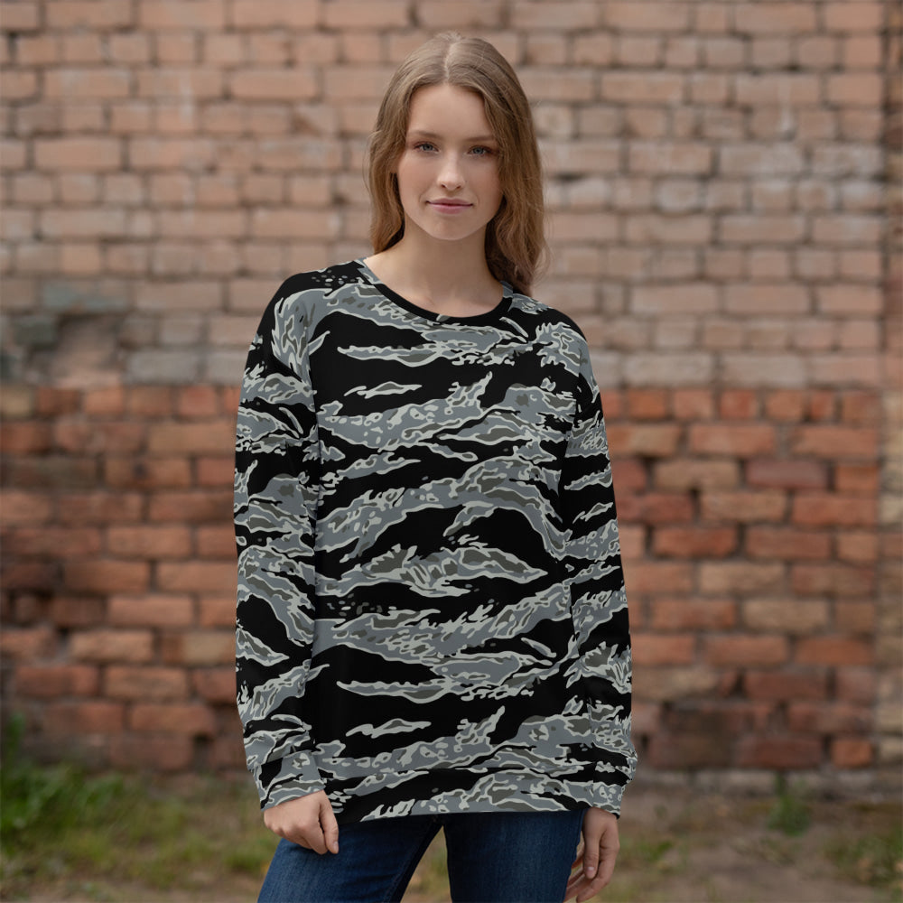 Miami Tiger Stripe Urban Grey CAMO Unisex Sweatshirt