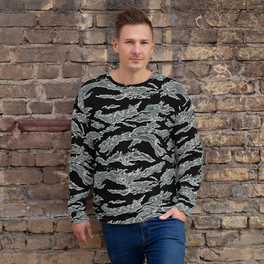 Miami Tiger Stripe Urban Grey CAMO Unisex Sweatshirt - XS