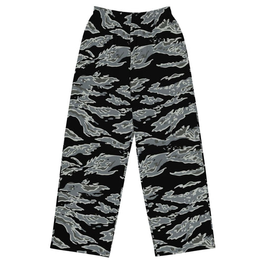 Miami Tiger Stripe Urban Grey CAMO unisex wide-leg pants - 2XS