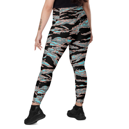 Miami Tiger Stripe Urban CAMO Leggings with pockets - Womens With Pockets