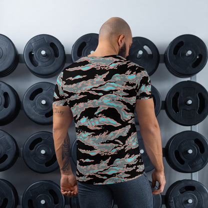 Miami Tiger Stripe Urban CAMO Men’s Athletic T-shirt - Mens T-Shirt