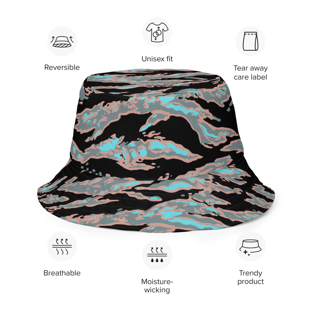 Miami Tiger Stripe Urban CAMO Reversible bucket hat - Bucket Hat