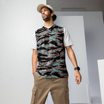 Miami Tiger Stripe Urban CAMO unisex basketball jersey - 2XS - Unisex Basketball Jersey