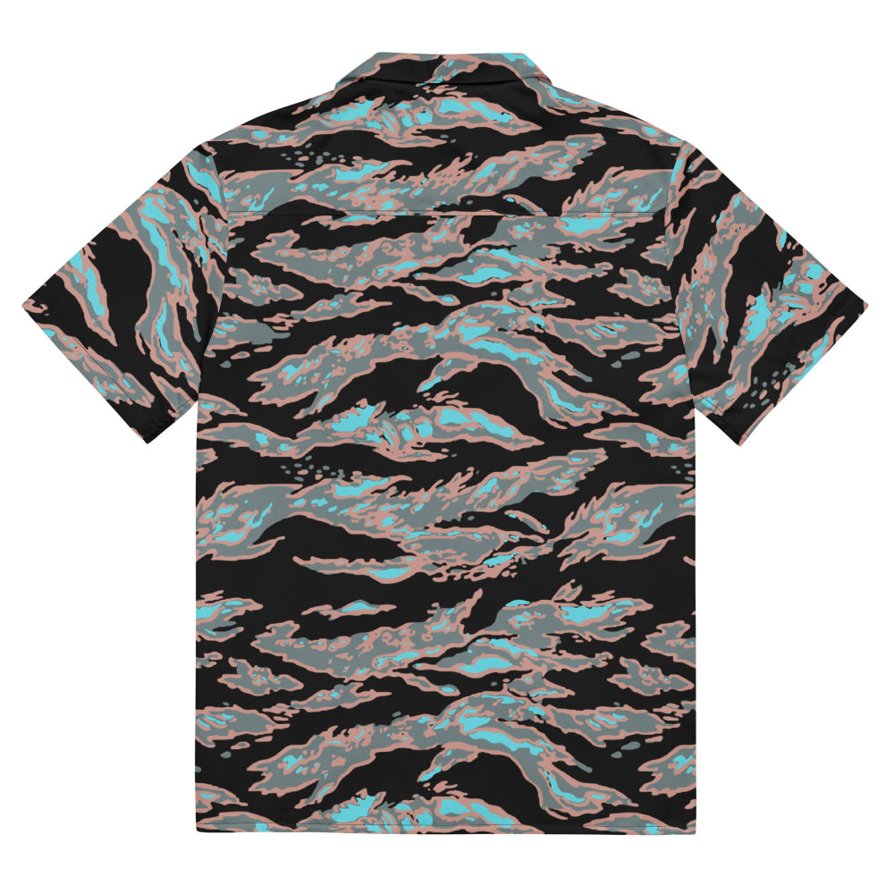 Miami Tiger Stripe Urban CAMO Unisex button shirt - Button Shirt