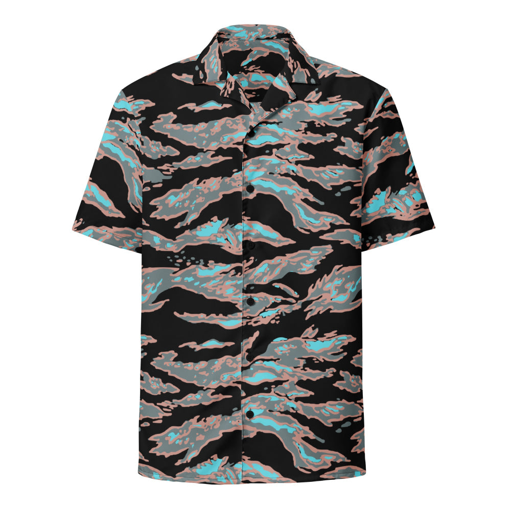 Miami Tiger Stripe Urban CAMO Unisex button shirt - Button Shirt