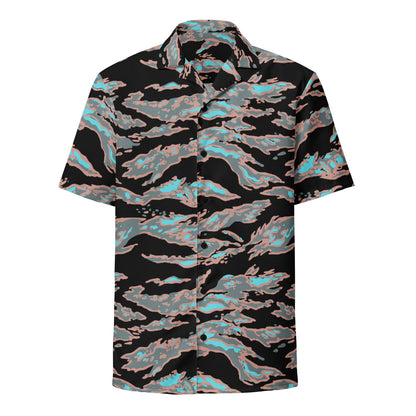 Miami Tiger Stripe Urban CAMO Unisex button shirt - Button Shirt