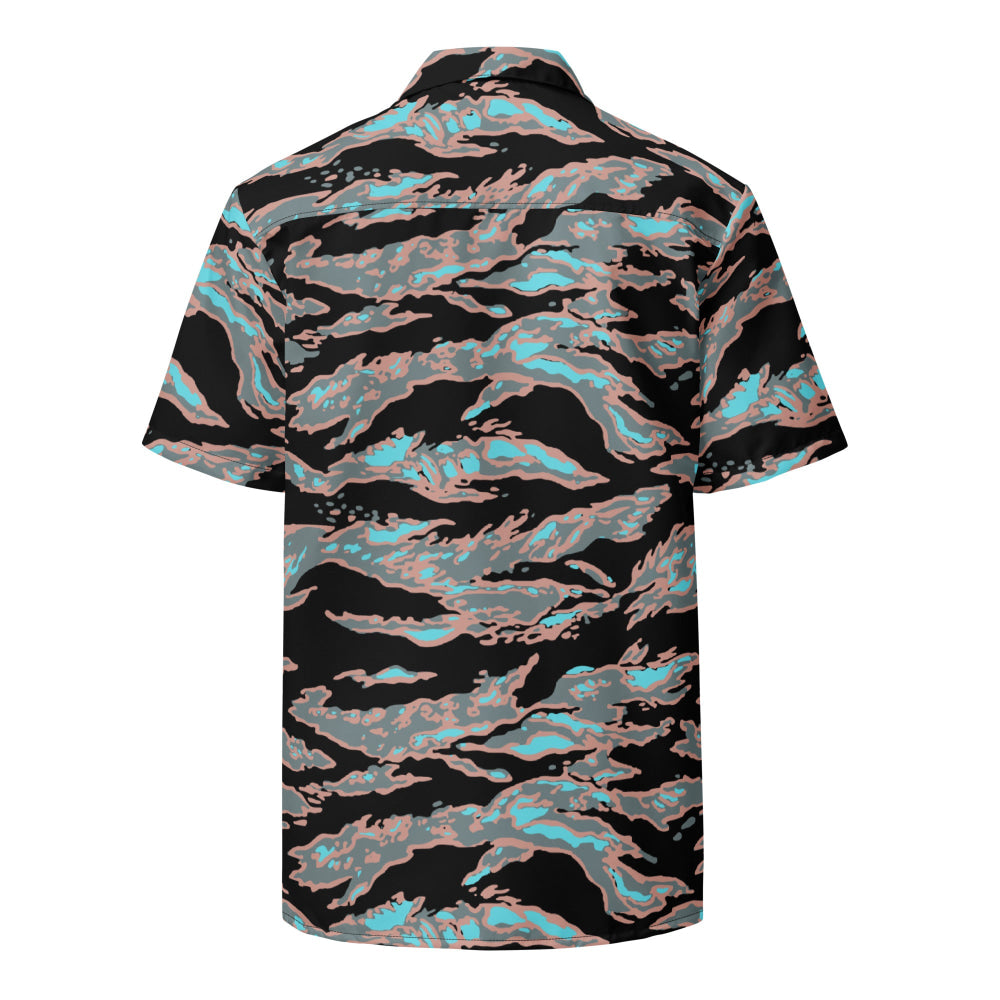 Miami Tiger Stripe Urban CAMO Unisex button shirt - Button Shirt