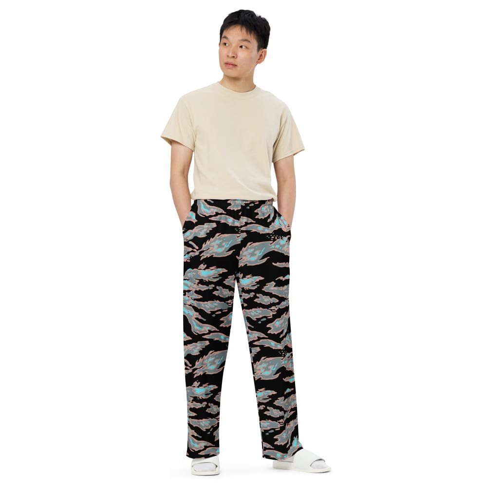 Miami Tiger Stripe Urban CAMO unisex wide-leg pants