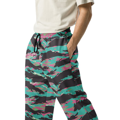 Miami Tiger Stripe CAMO Wide-leg joggers - Joggers