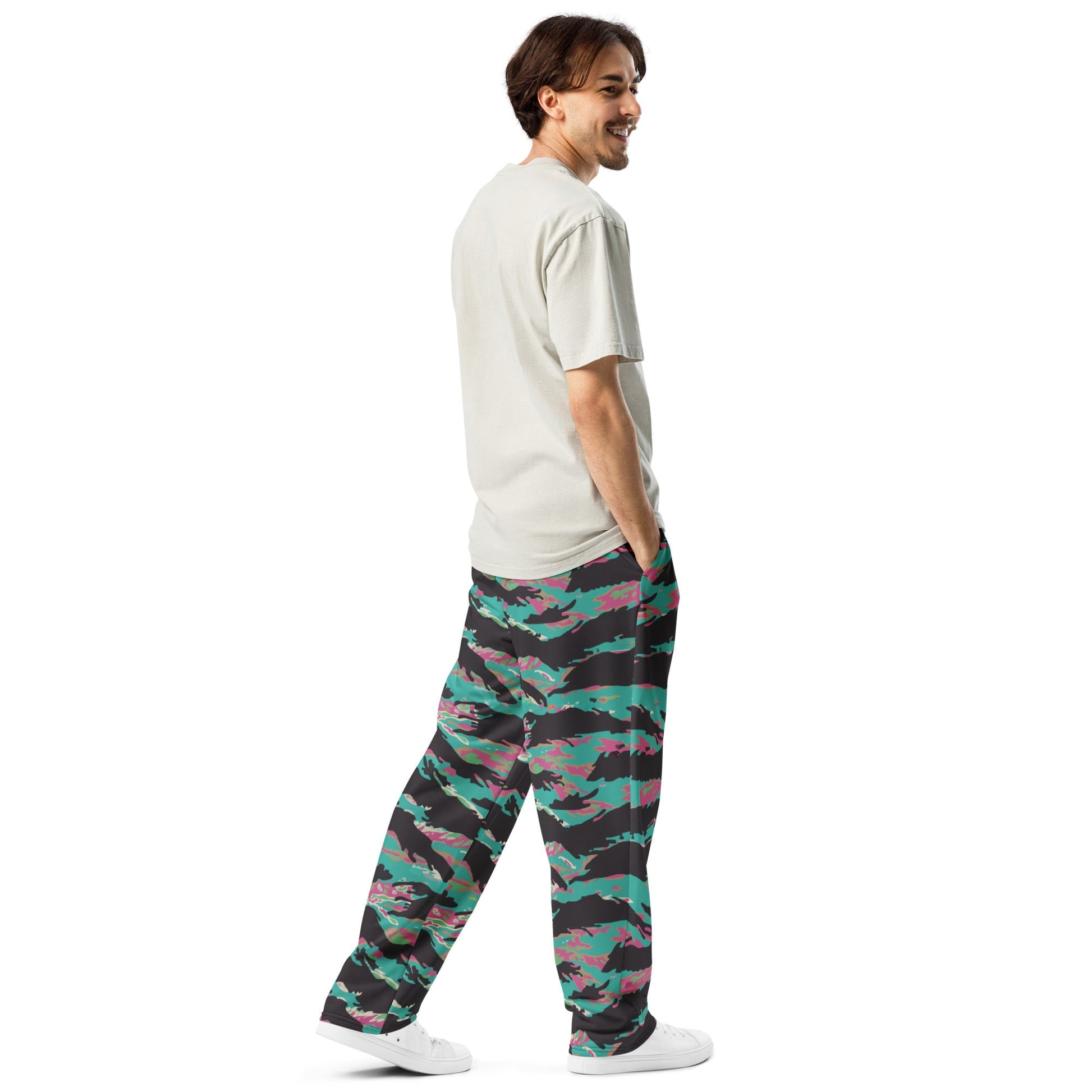 Miami Tiger Stripe CAMO Wide-leg joggers - Joggers