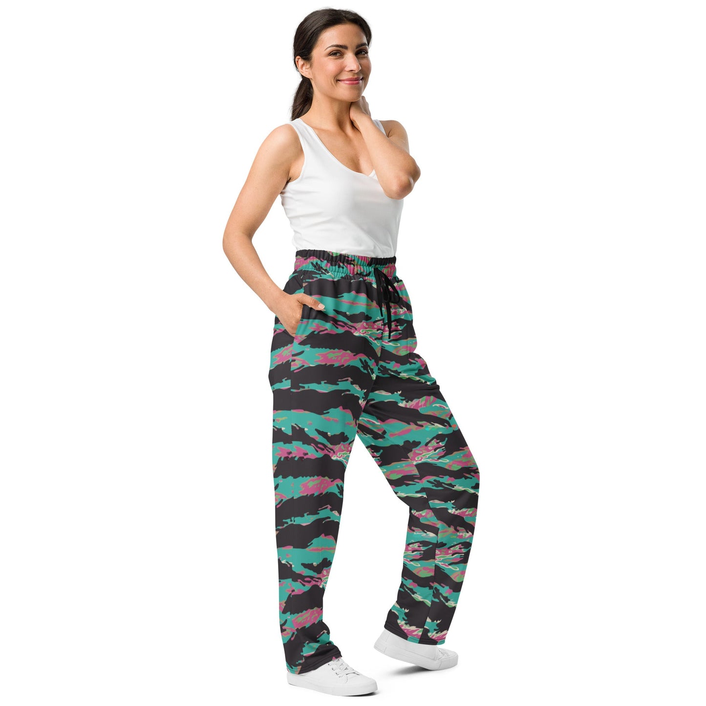 Miami Tiger Stripe CAMO Wide-leg joggers - Joggers