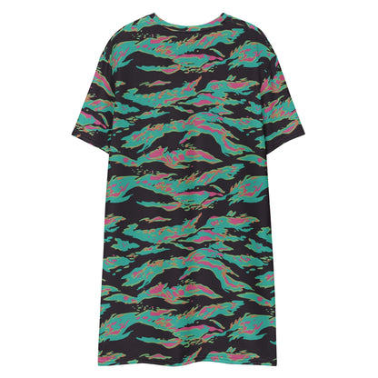 Miami Tiger Stripe CAMO Womens T-Shirt Dress