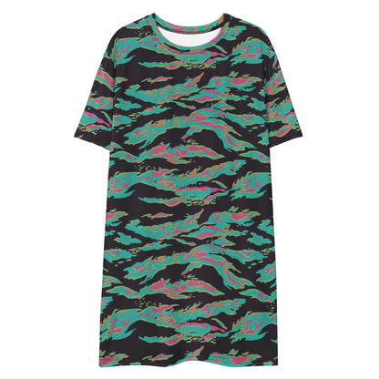 Miami Tiger Stripe CAMO Womens T-Shirt Dress