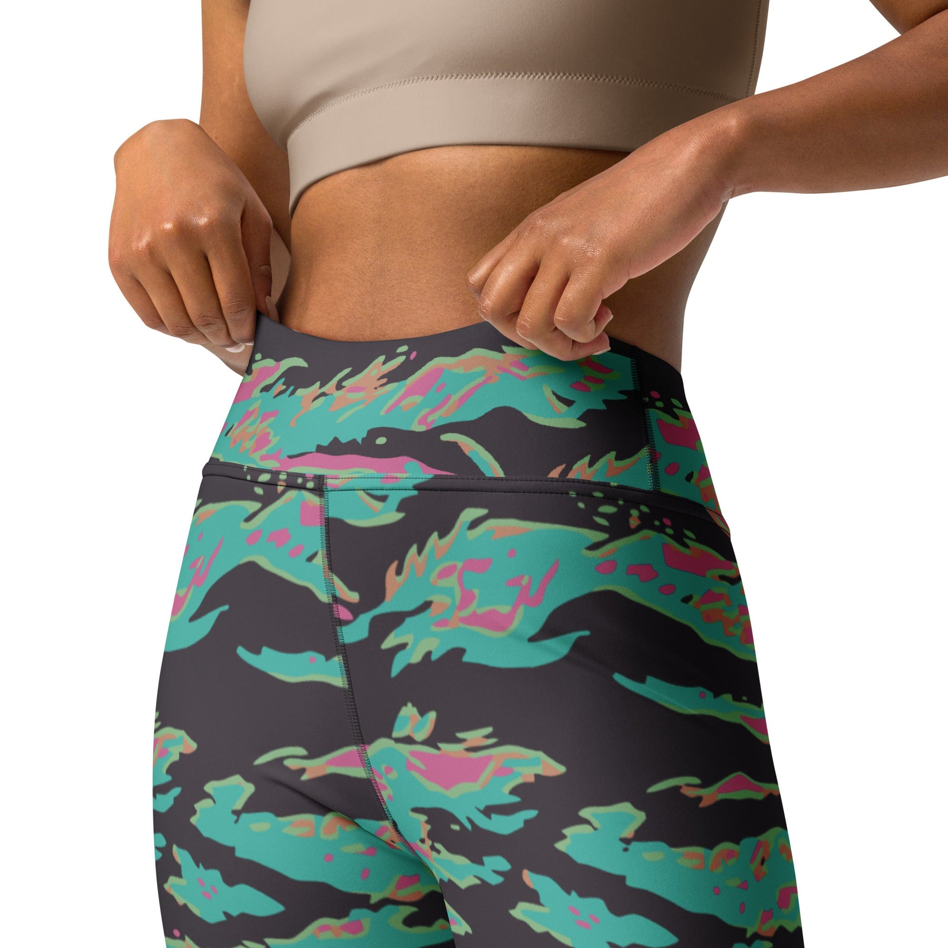 Miami Tiger Stripe CAMO Yoga Leggings - Womens
