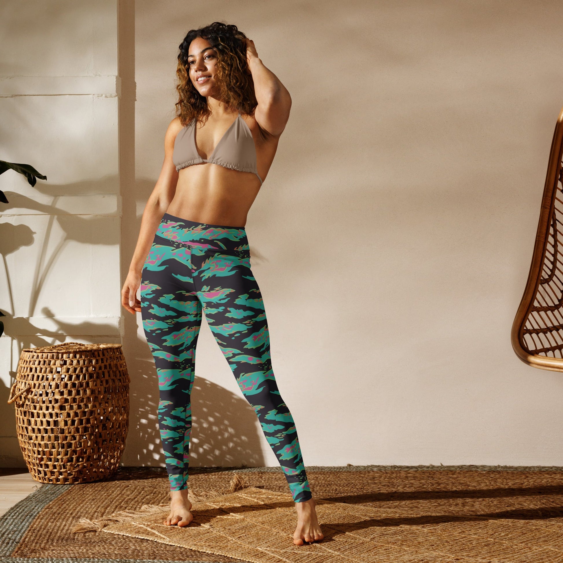 Miami Tiger Stripe CAMO Yoga Leggings - Womens